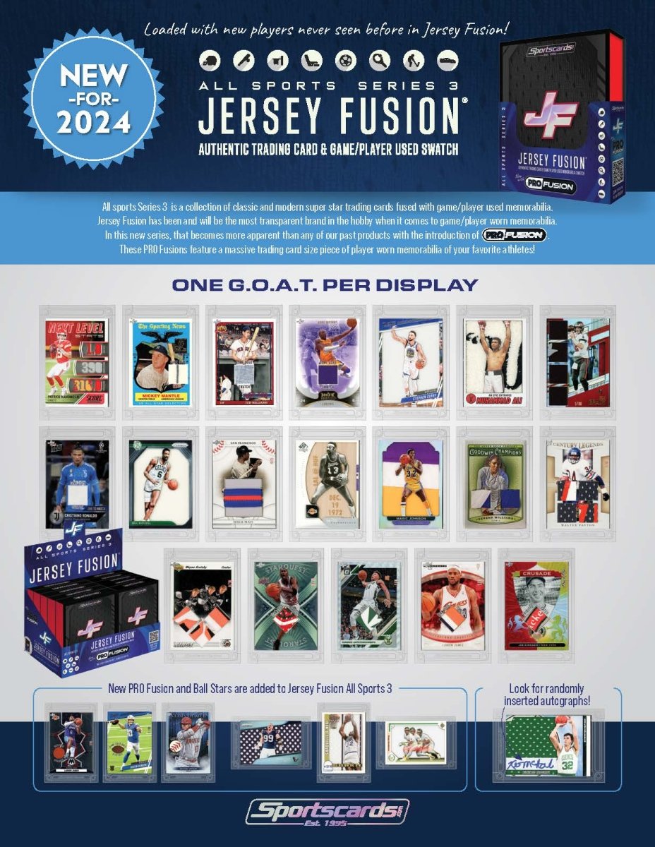 Jersey Fusion All Sports Series 3 Case - (100) Sealed Boxes Per Case