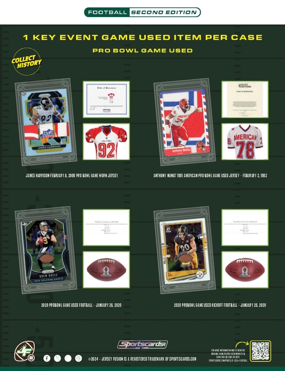Jersey Fusion Football Edition Series 2 Display - (10) Sealed Jersey Fusion Boxes