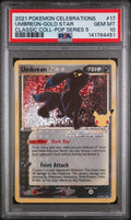 UMBREON-GOLD STAR CLASSIC COLL-POP SERIES 5 2021 POKEMON CELEBRATIONS CLASSIC COLLECTION PSA GEM MT 10