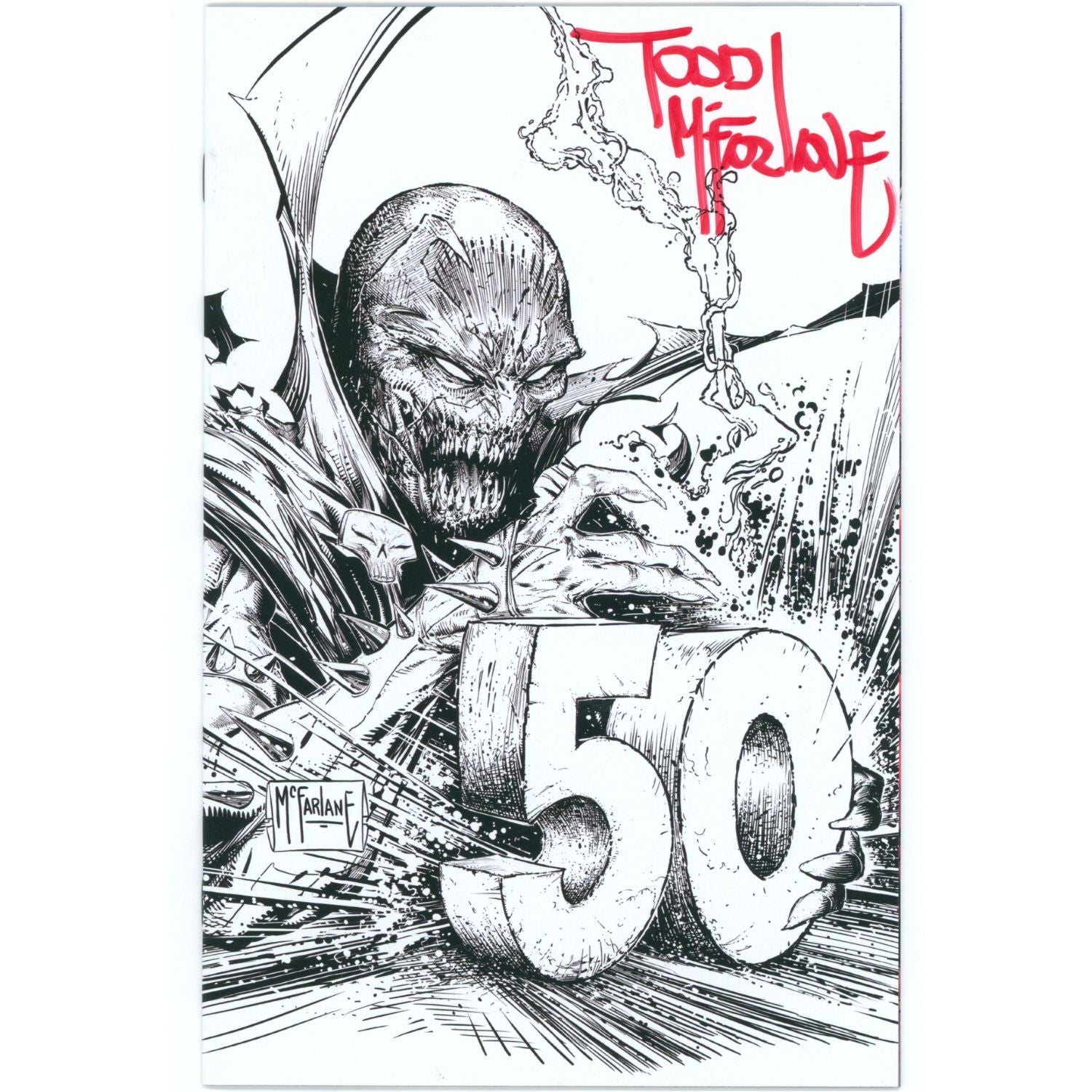 King Spawn: #50 [Todd McFarlane Signed B&W CVR G CGC 9.8 - 1:250] 2025