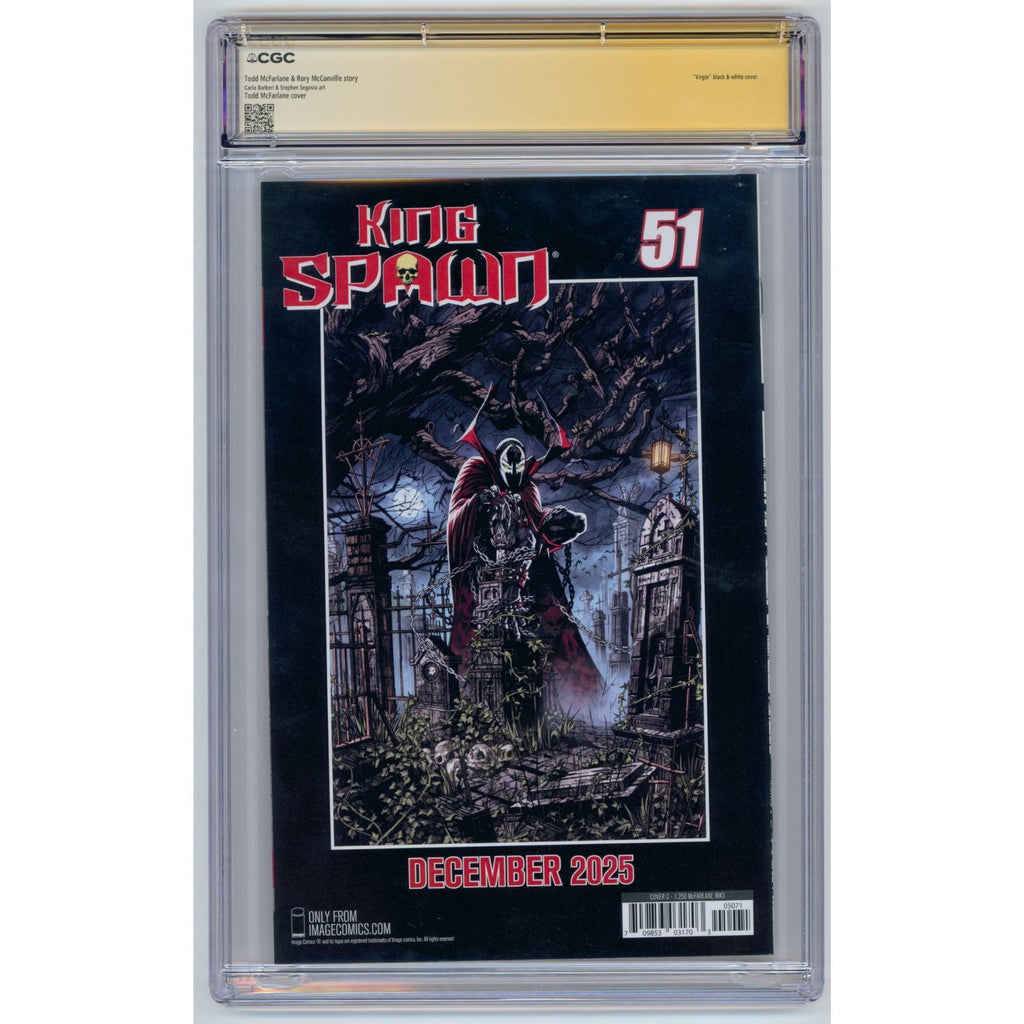 King Spawn: #50 [Todd McFarlane Signed B&W CVR G CGC 9.8 - 1:250] 2025