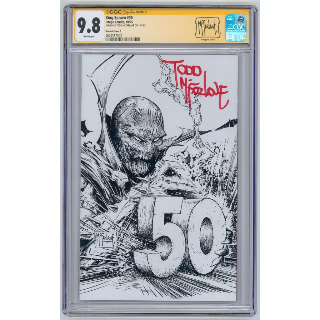 King Spawn: #50 [Todd McFarlane Signed B&W CVR G CGC 9.8 - 1:250] 2025