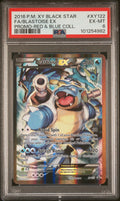 FA/BLASTOISE EX PROMO-RED & BLUE COLL. 2016 POKEMON XY BLACK STAR PROMO PSA EX-MT 6