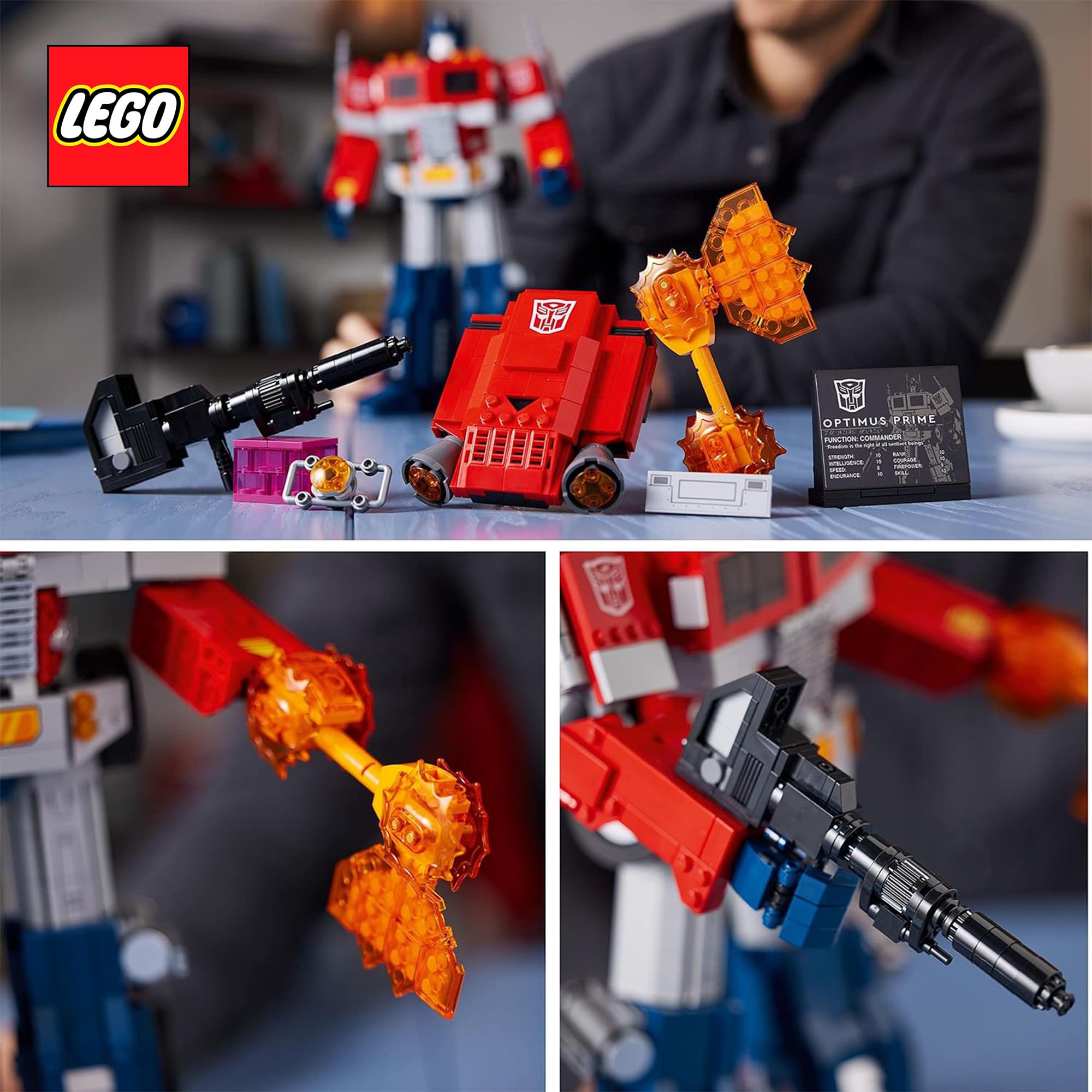 Transformers LEGO Icons 10302 Optimus Prime 1508-Piece Building Set