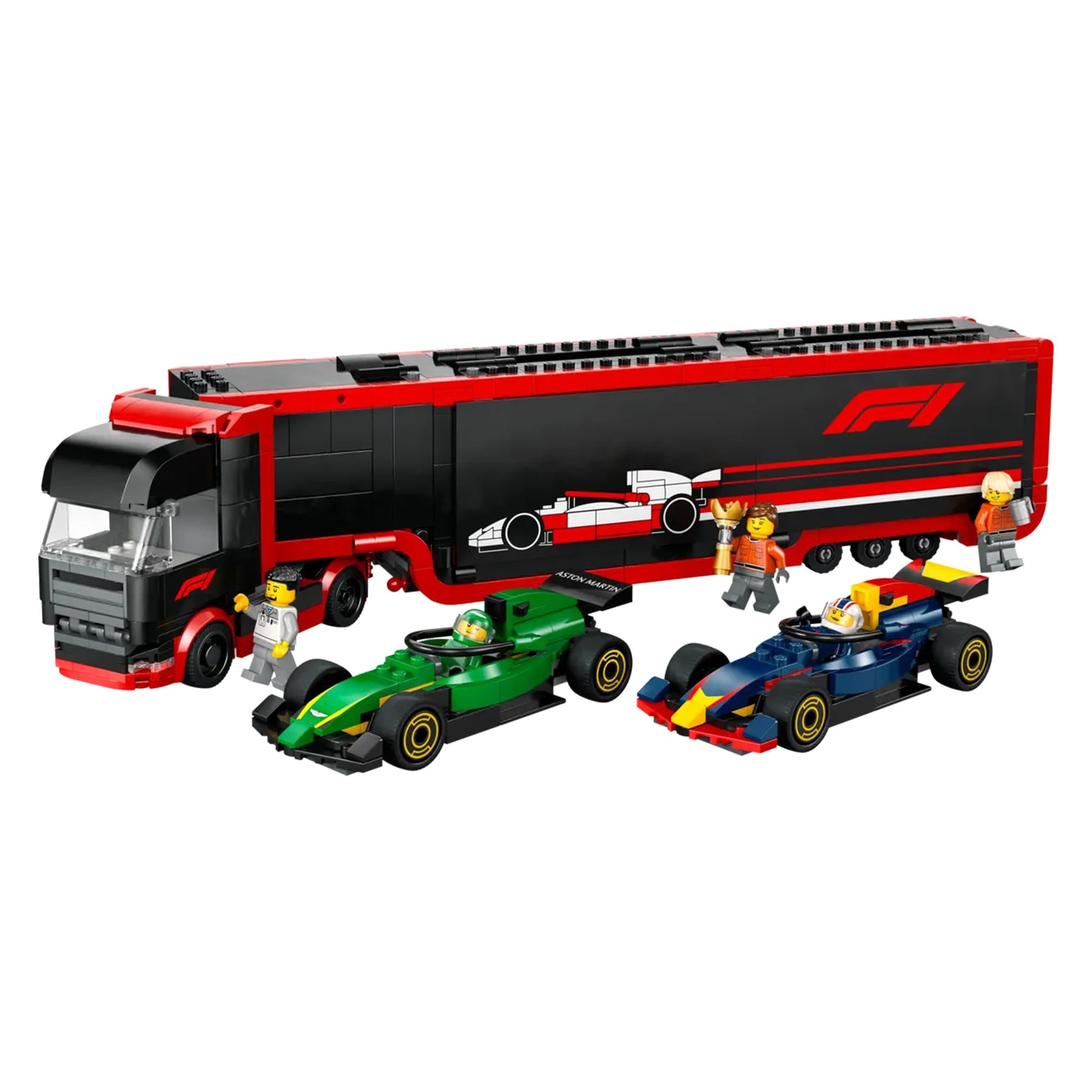 LEGO City 60445 F1 Truck with RB20 & AMR24 F1 Cars 1086 Piece Building Set