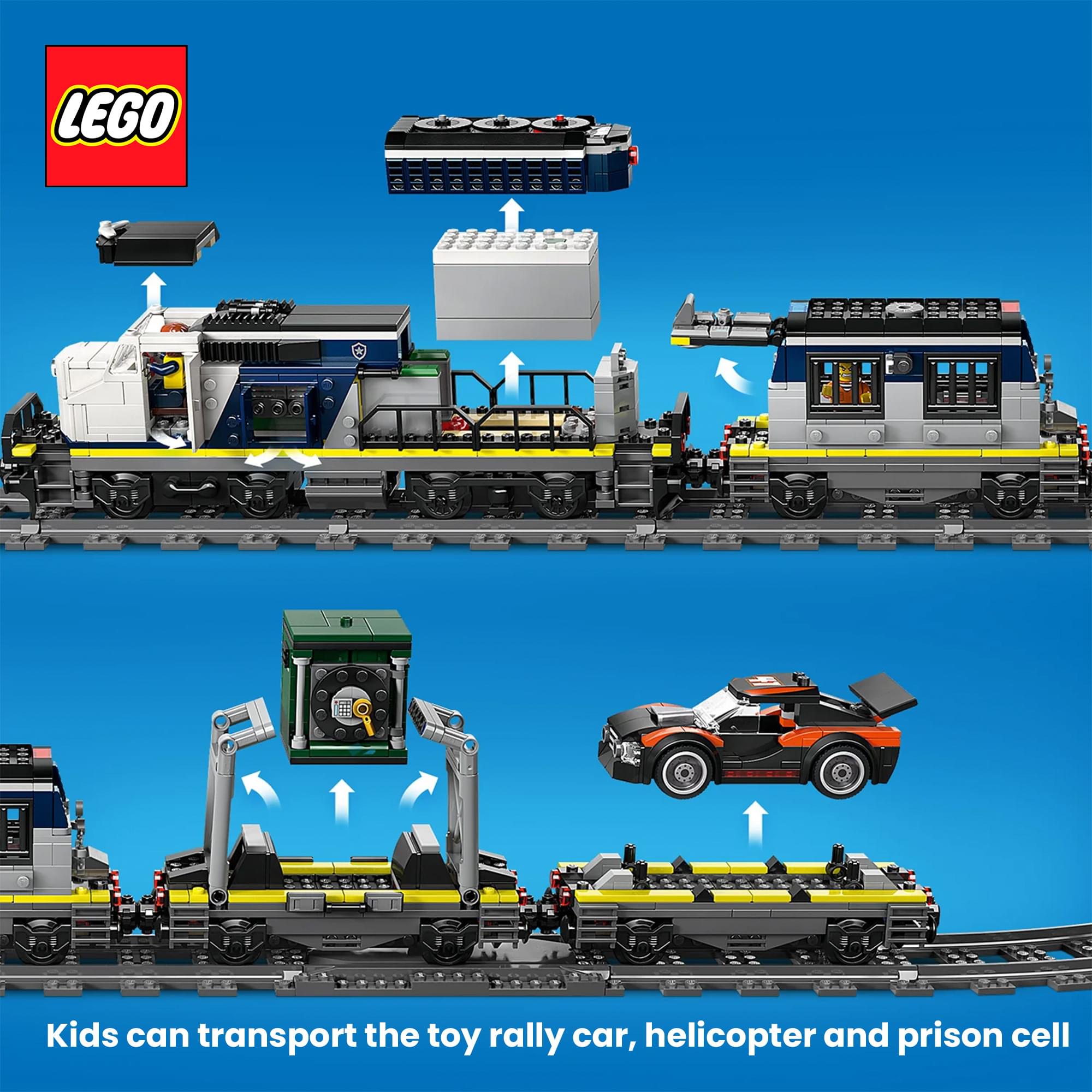 LEGO City 60508 Police Train Heist 1313-Piece Building Set