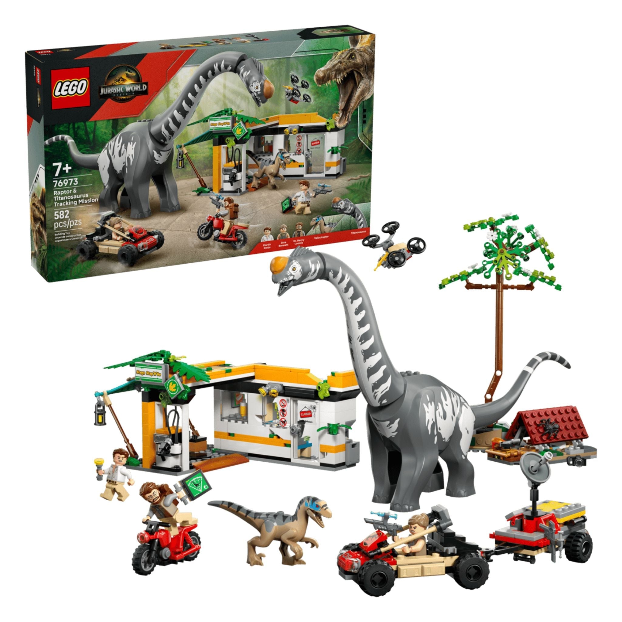 LEGO Jurassic World Raptor & Titanosaurus Tracking Mission