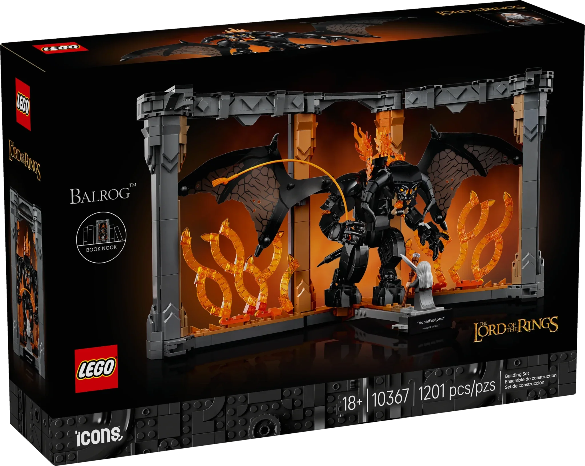LEGO Icons The Lord of the Rings: Balrog Book Nook