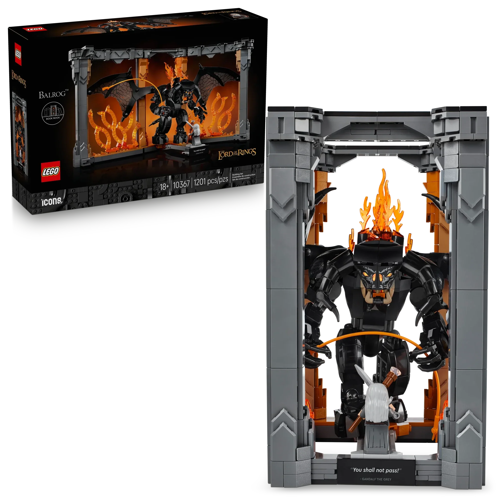 LEGO Icons The Lord of the Rings: Balrog Book Nook