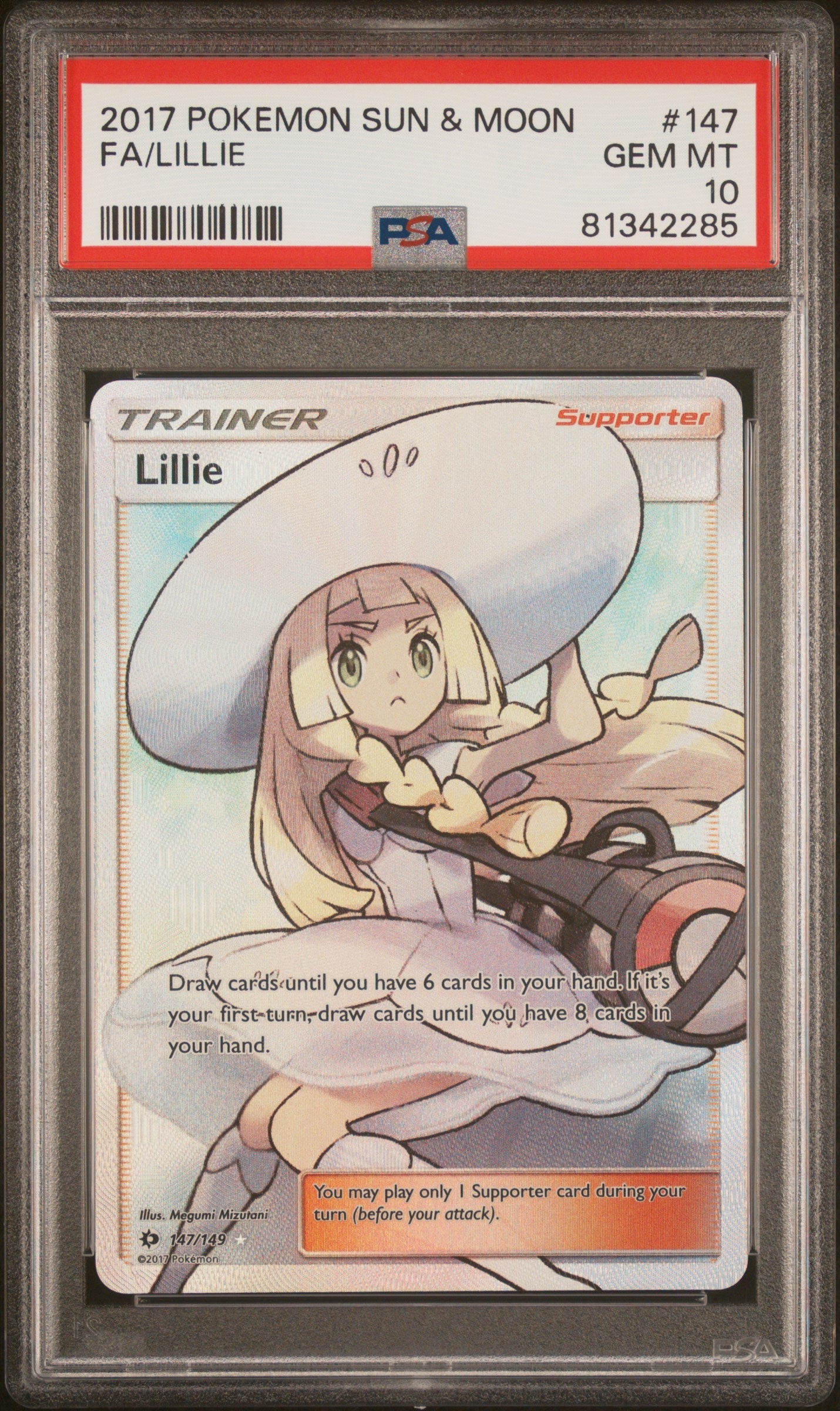 LILLIE SUN & MOON 147/149 FULL ART PSA 10