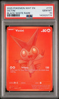 VICTINI BLACK WHITE RARE 2025 POKEMON WHT EN-WHITE FLARE PSA GEM MT 10