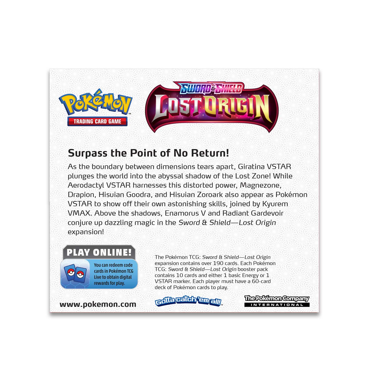 Pokemon SS11 Lost Origins Booster Box