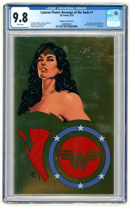 Lazarus Planet Revenge of the Gods: #1 [Sampere CGC 9.8 Foil Virgin - 1:50] 2023
