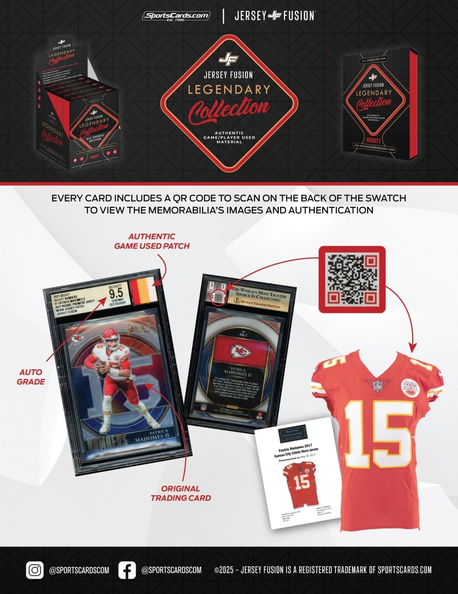 Jersey Fusion "Legendary Collection" Sealed Box - (1) Encapsulated/Graded Card Per Box