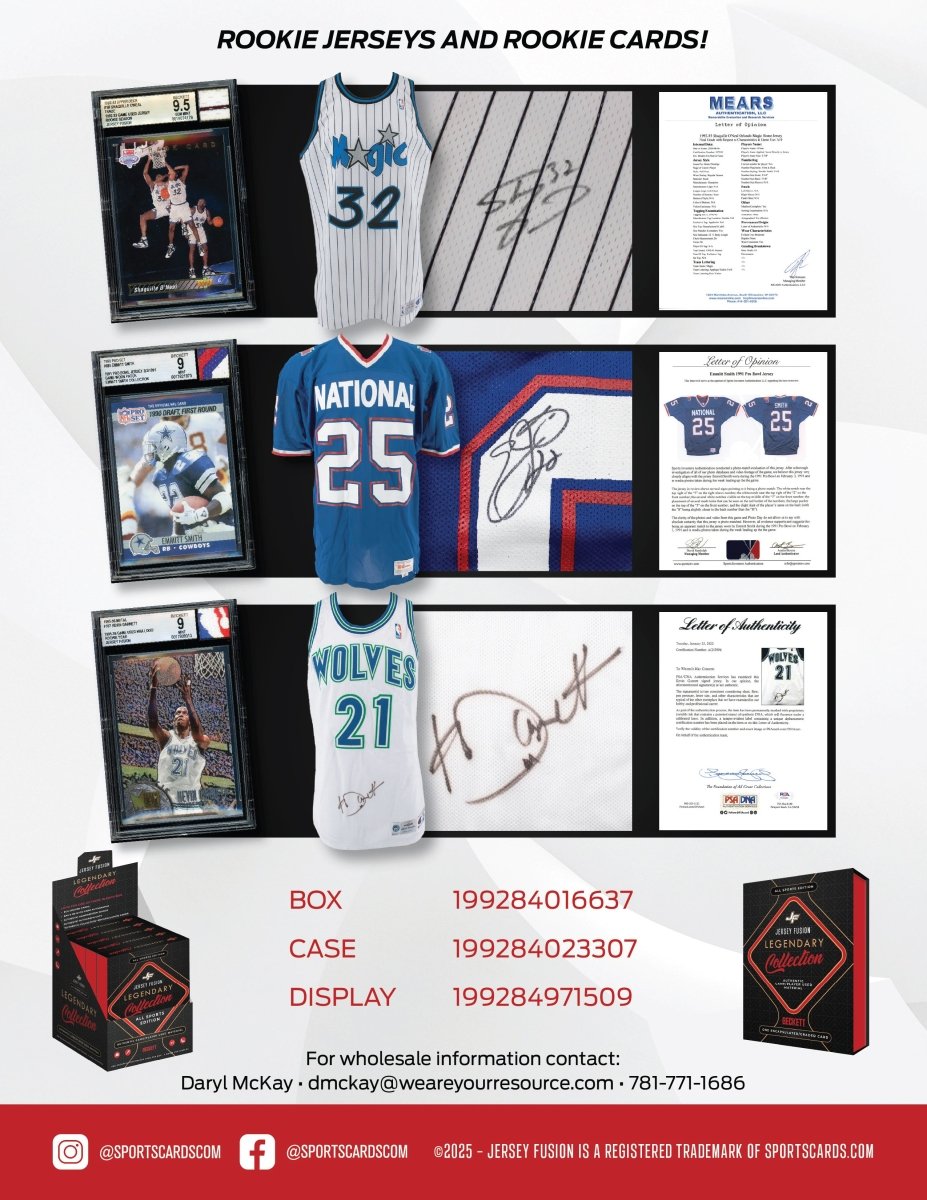 Jersey Fusion "Legendary Collection" Display - (5) Sealed Boxes