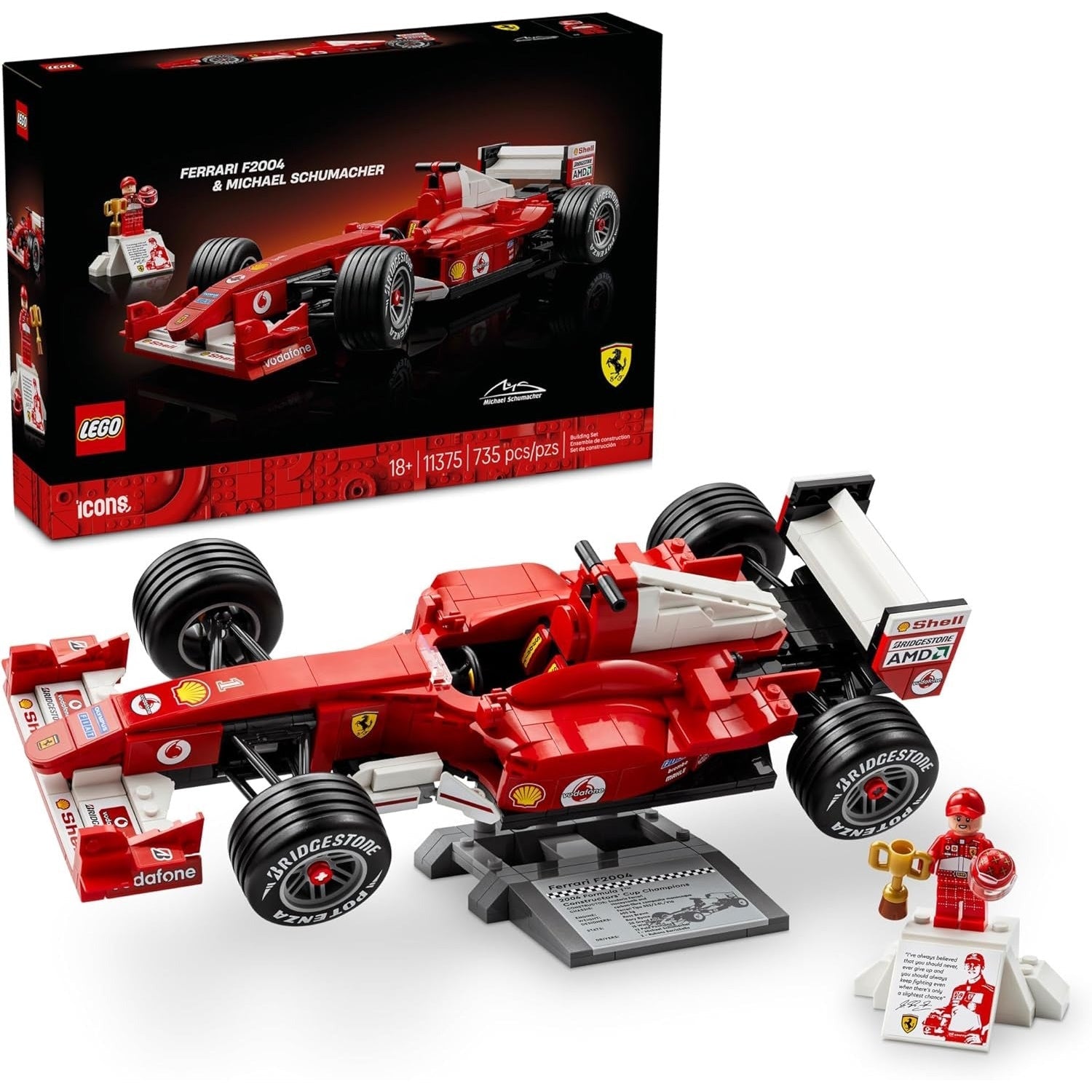 LEGO: Icons [Ferrari F2004 & Michael Schumacher #11375]