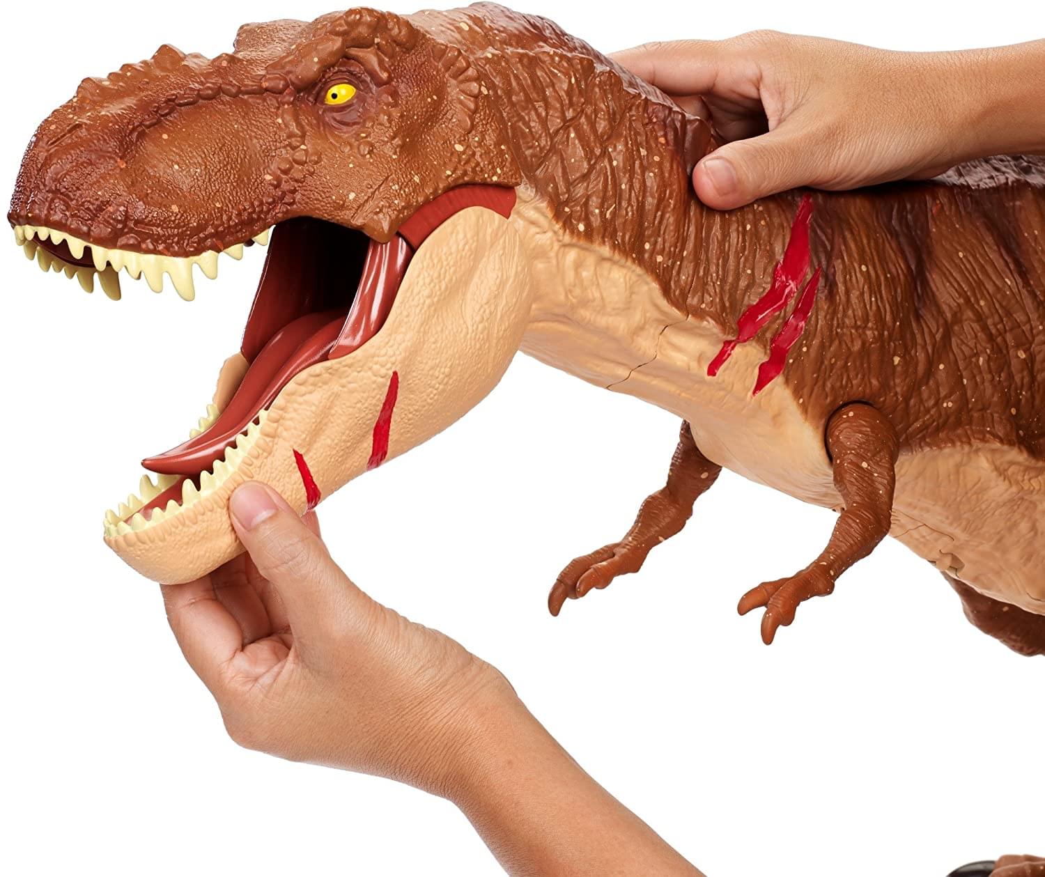 Jurassic World Battle Damage Roarin' Super Colossal Tyrannosaurus Rex Figure