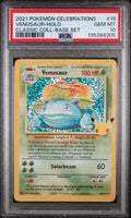 VENUSAUR-HOLO CLASSIC COLL-BASE SET 2021 POKEMON CELEBRATIONS CLASSIC COLLECTION PSA GEM MT 10