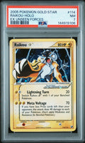 RAIKOU-HOLO EX UNSEEN FORCES 2005 POKEMON EX UNSEEN FORCES PSA NM 7