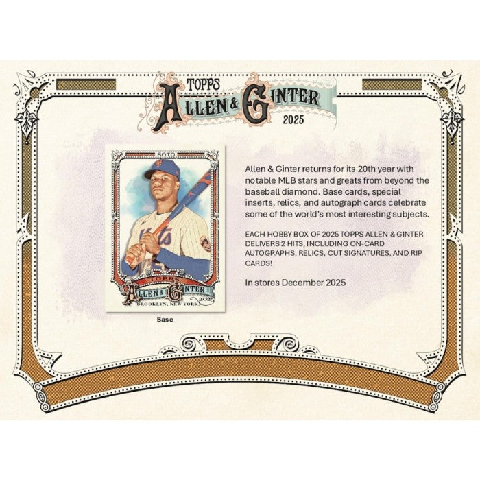 2025 Topps Allen & Ginter Baseball 8-Pack Blaster 40-Box Case