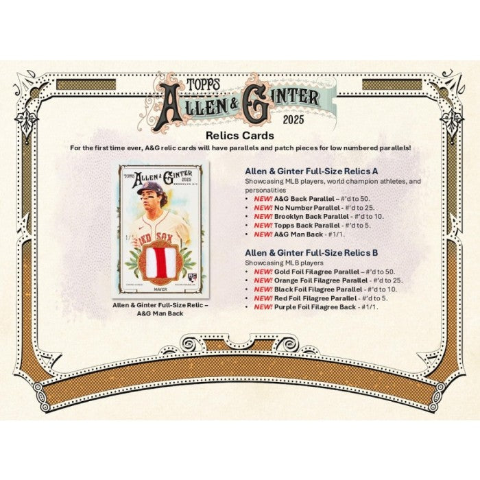 2025 Topps Allen & Ginter Baseball 8-Pack Blaster 40-Box Case