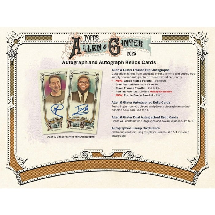 2025 Topps Allen & Ginter Baseball 8-Pack Blaster 40-Box Case