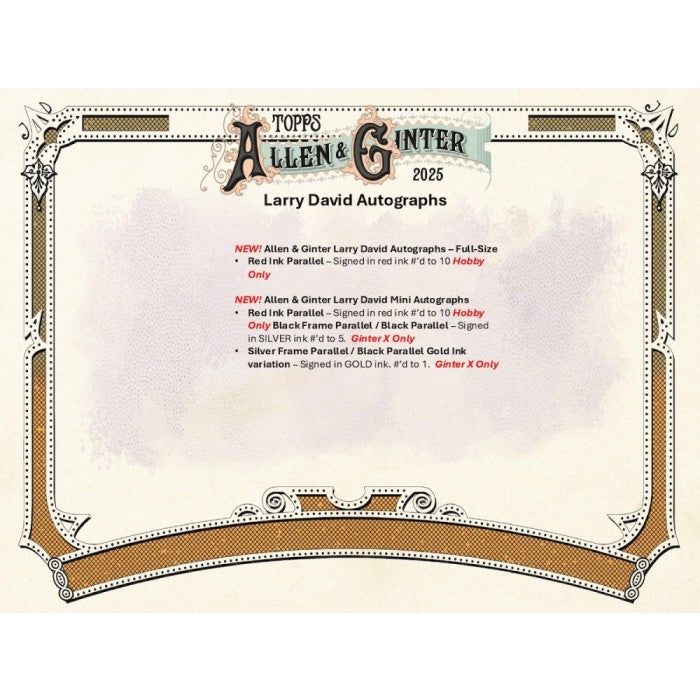 2025 Topps Allen & Ginter Baseball 8-Pack Blaster 40-Box Case