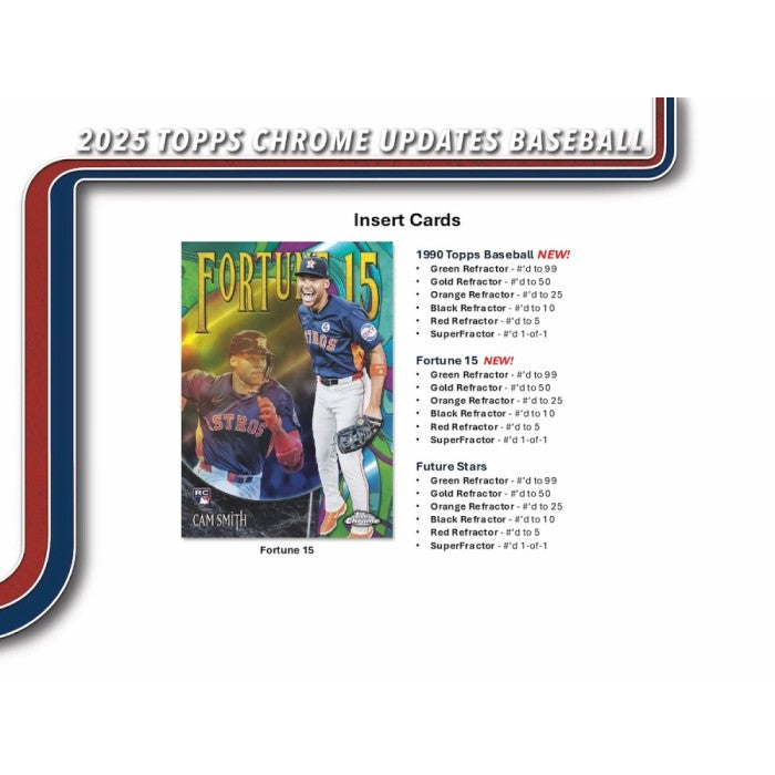 2025 Topps Chrome Update Series Baseball Mega 20-Box Case