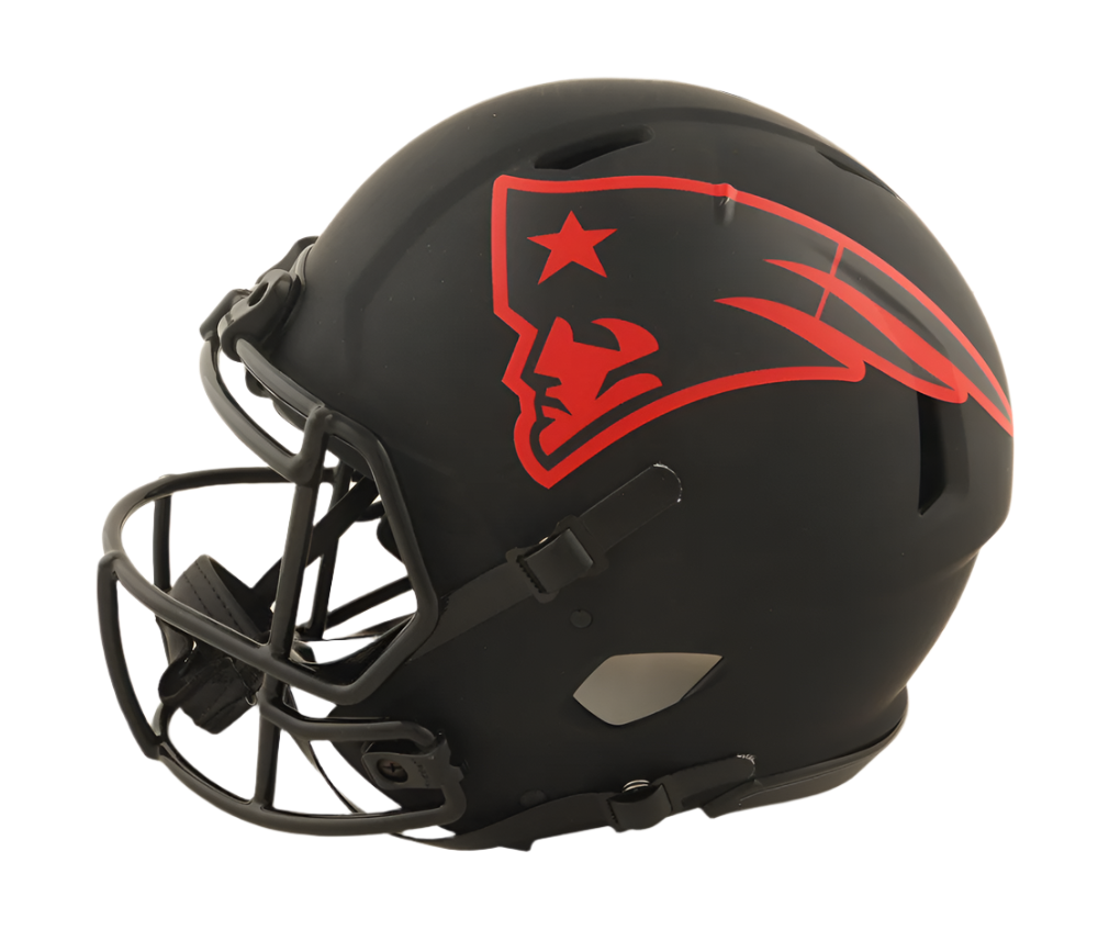 Mac Jones Autographed Signed Patriots Full-Size Authentic Eclipse Alternate Speed Helmet Inscribed "2021 15th Pick" (Beckett & JSA)
