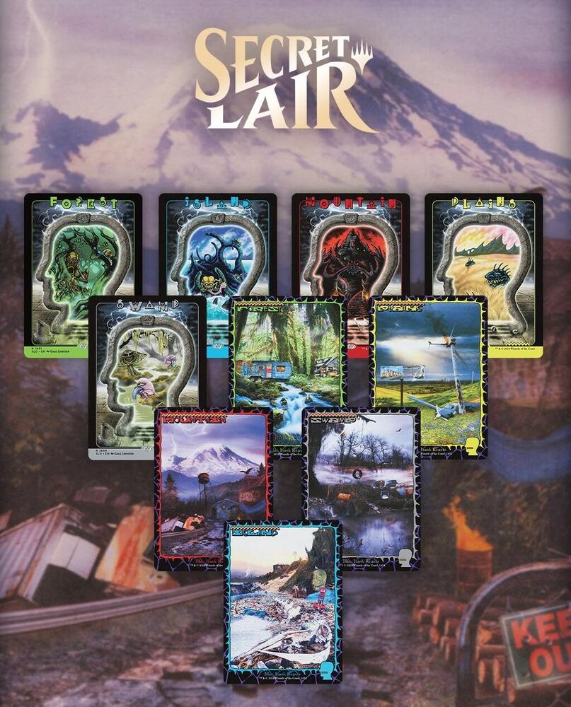 Magic: The Gathering TCG: Secret Lair x Brain Dead: Lands - Rainbow Foil