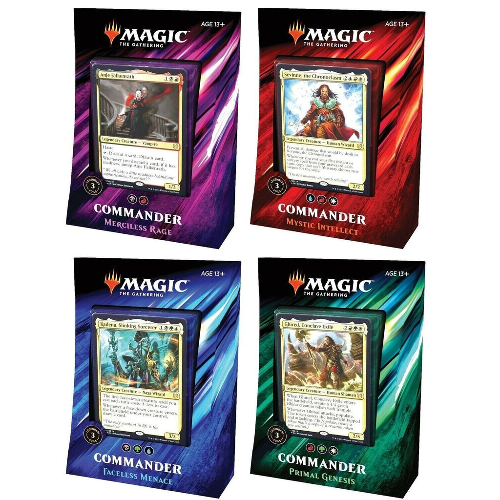 Magic: The Gathering TCG: Commander 2019 - Set of 4