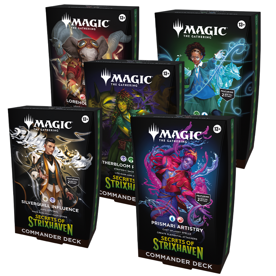 Magic The Gathering Secrets of Strixhaven Commander Deck (Set of 5)