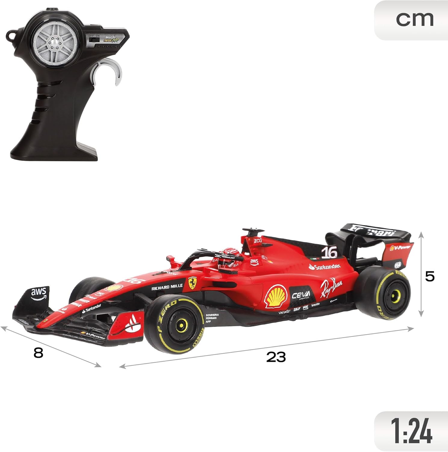 Maisto Tech: Formula RC Racing - Charles Leclerc 16 - SF23