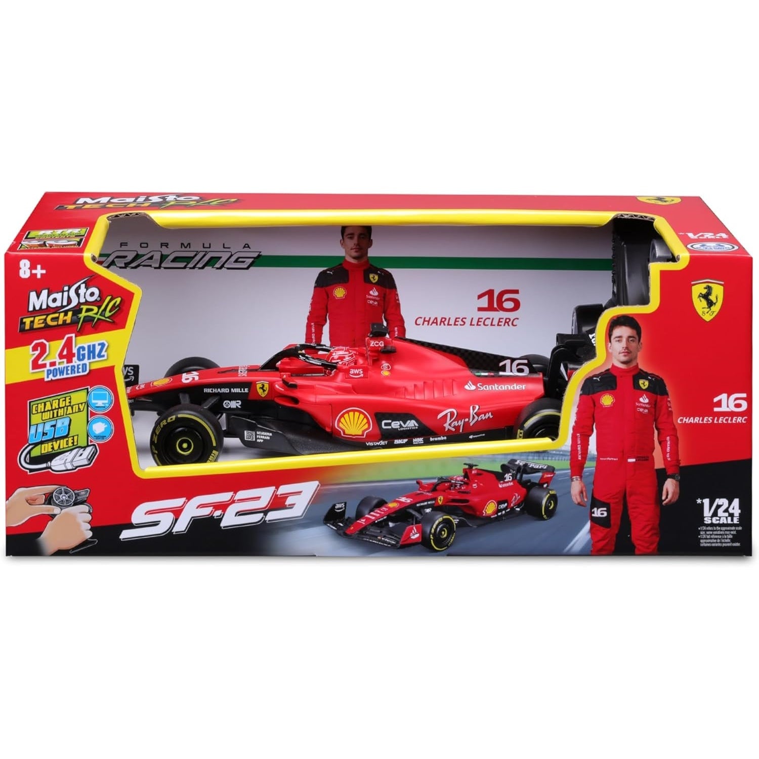 Maisto Tech: Formula RC Racing - Charles Leclerc 16 - SF23