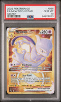 FA/MEWTWO VSTAR SECRET 2022 POKEMON GO PSA GEM MT 10