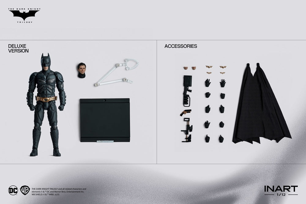 INART The Dark Knight Rises Batman 1/12 Deluxe Edition Action Figure JAPAN