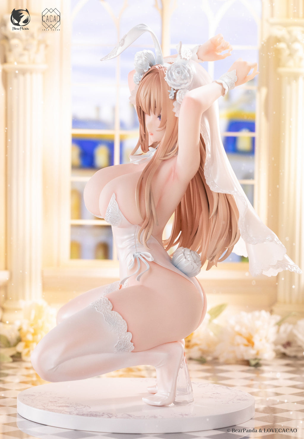 BearPanda Blossom Bunny illustration by LOVECACAO 1/4 Figure JAPAN OFFICIAL
