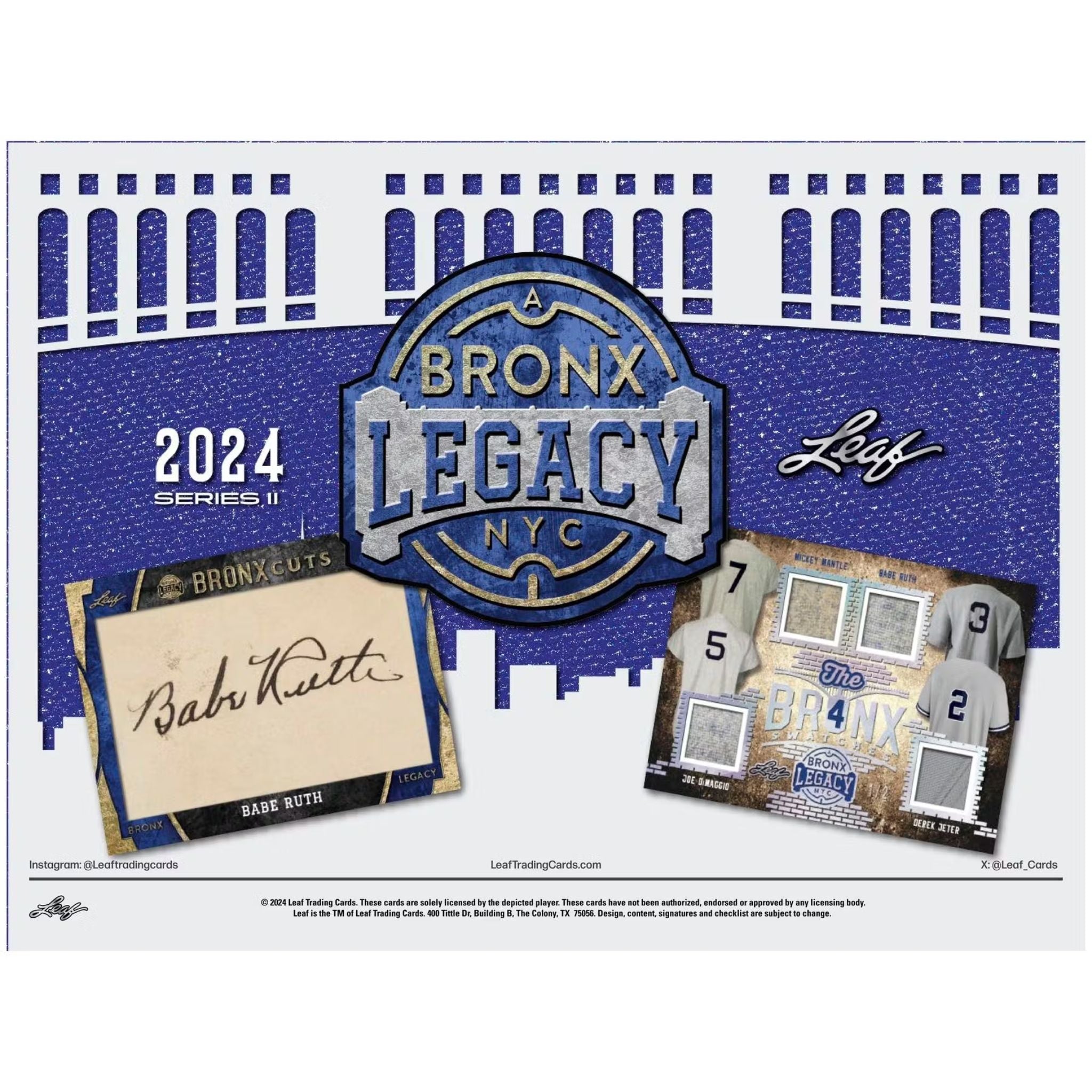 2024 Leaf A Bronx Legacy Chapter 2 Baseball Hobby Box