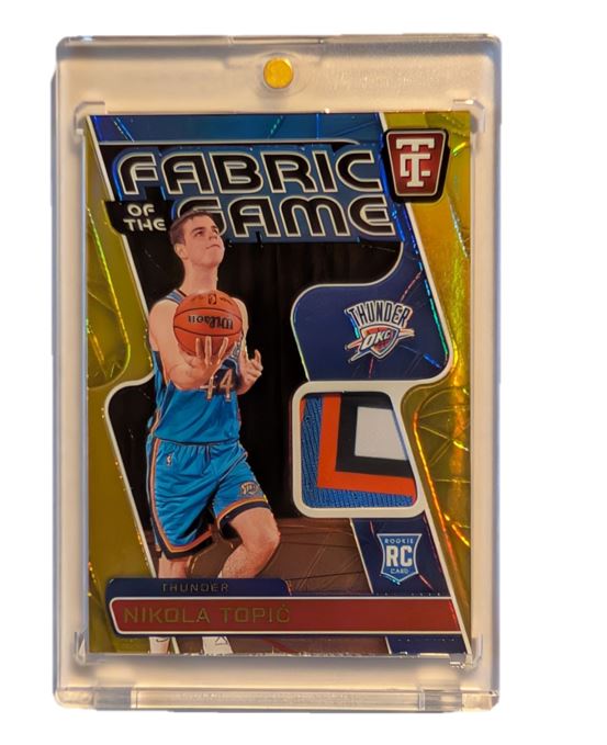 2024-25 Panini Totally Certified Nikola Topic Fabric Of The Game Gold #'d 07/10