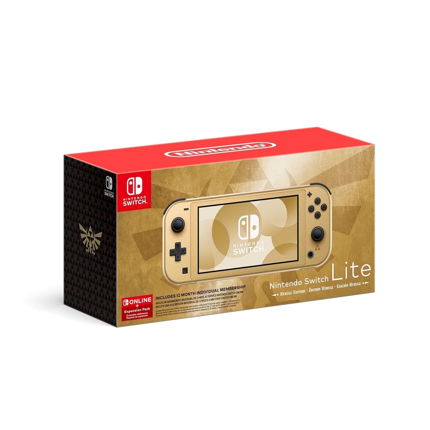 Nintendo Switch Lite: Hyrule Edition  - Bonus 12 Month Online + Expansion Pack [Nintendo Switch System]