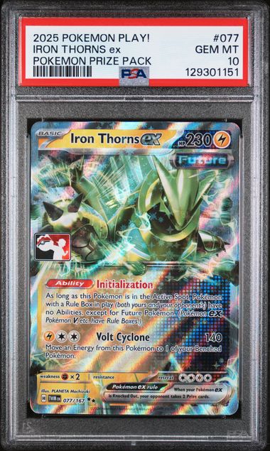 PSA 10 - 2025 POKEMON PLAY! POKEMON PRIZE PACK #077 IRON THORNS ex