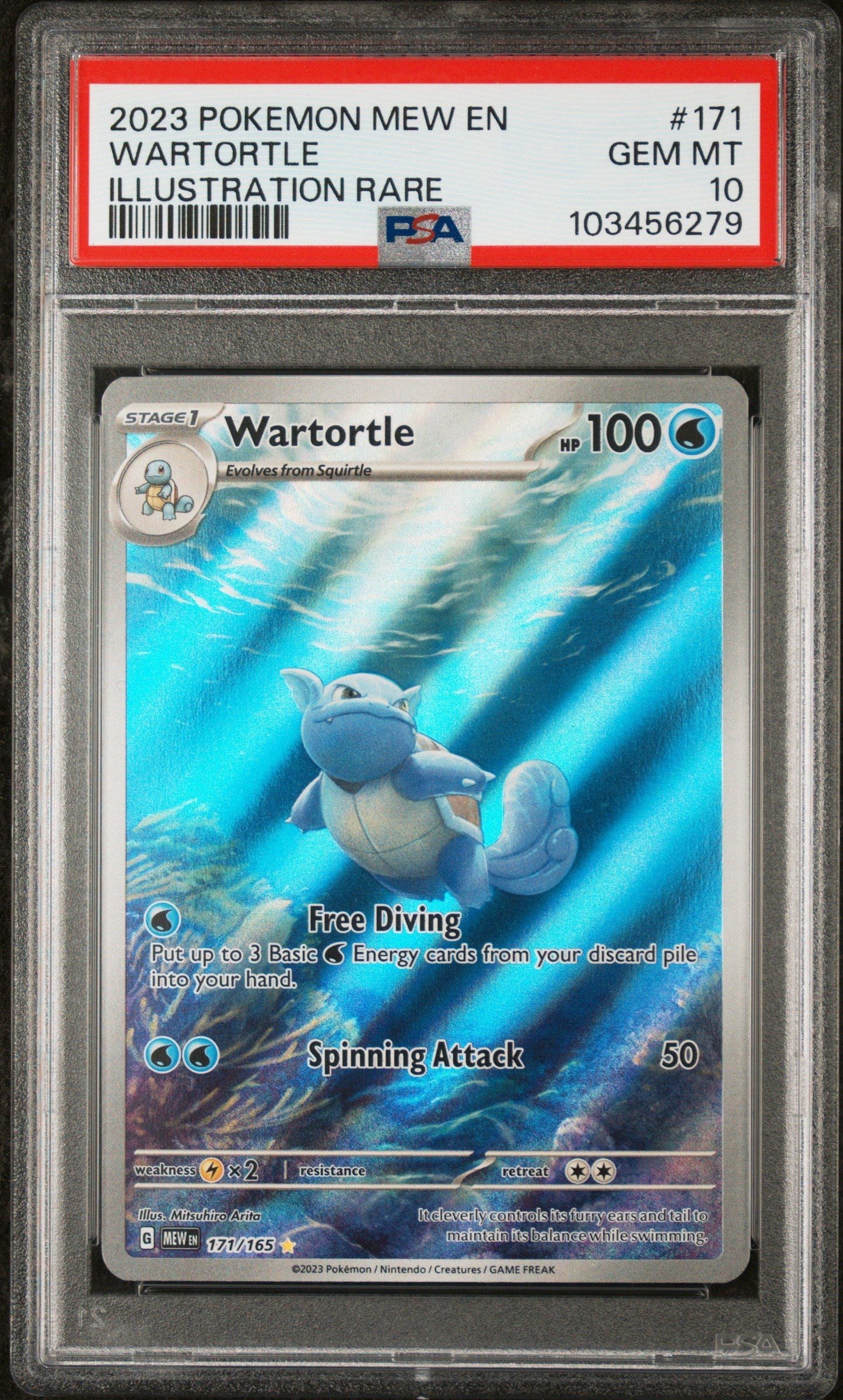 Wartortle Illustration Rare #171 PSA 10