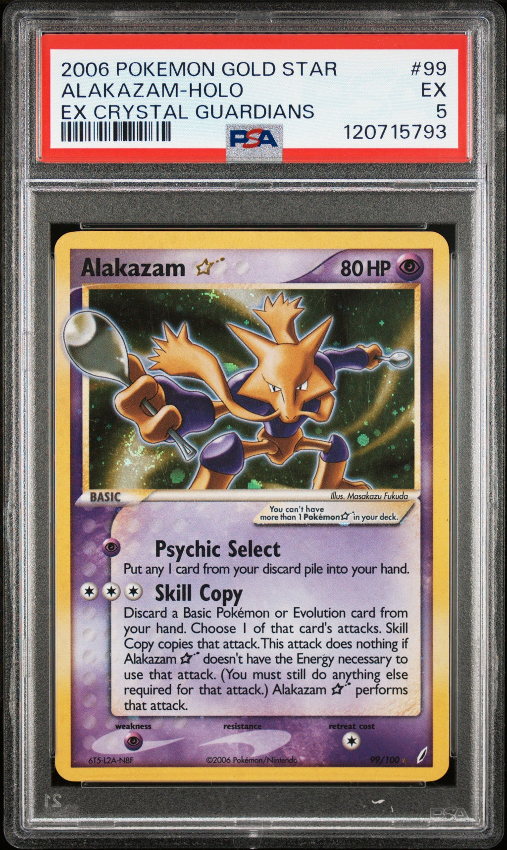 Alakazam Gold Star #99 PSA 5