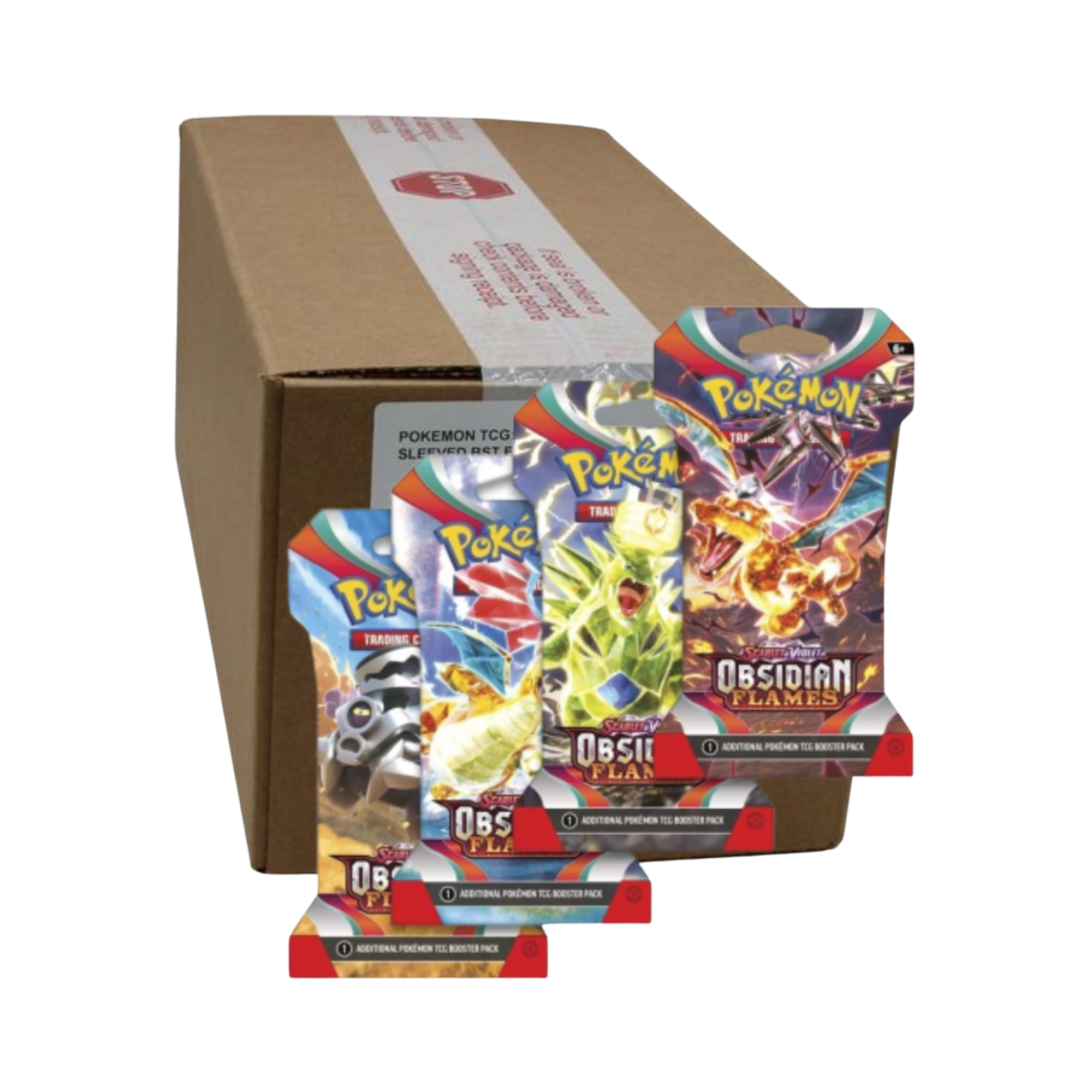 Obsidian Flames Sleeved Booster Pack Case [144 Ct]