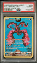 PSA 10 - 2023 POKEMON SWSH BLACK STAR PROMO #284 GALARIAN MOLTRES CROWN ZENITH TIN