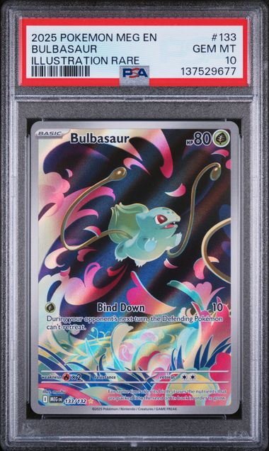 PSA 10 - 2025 POKEMON MEG EN-MEGA EVOLUTION #133 BULBASAUR ILLUSTRATION RARE
