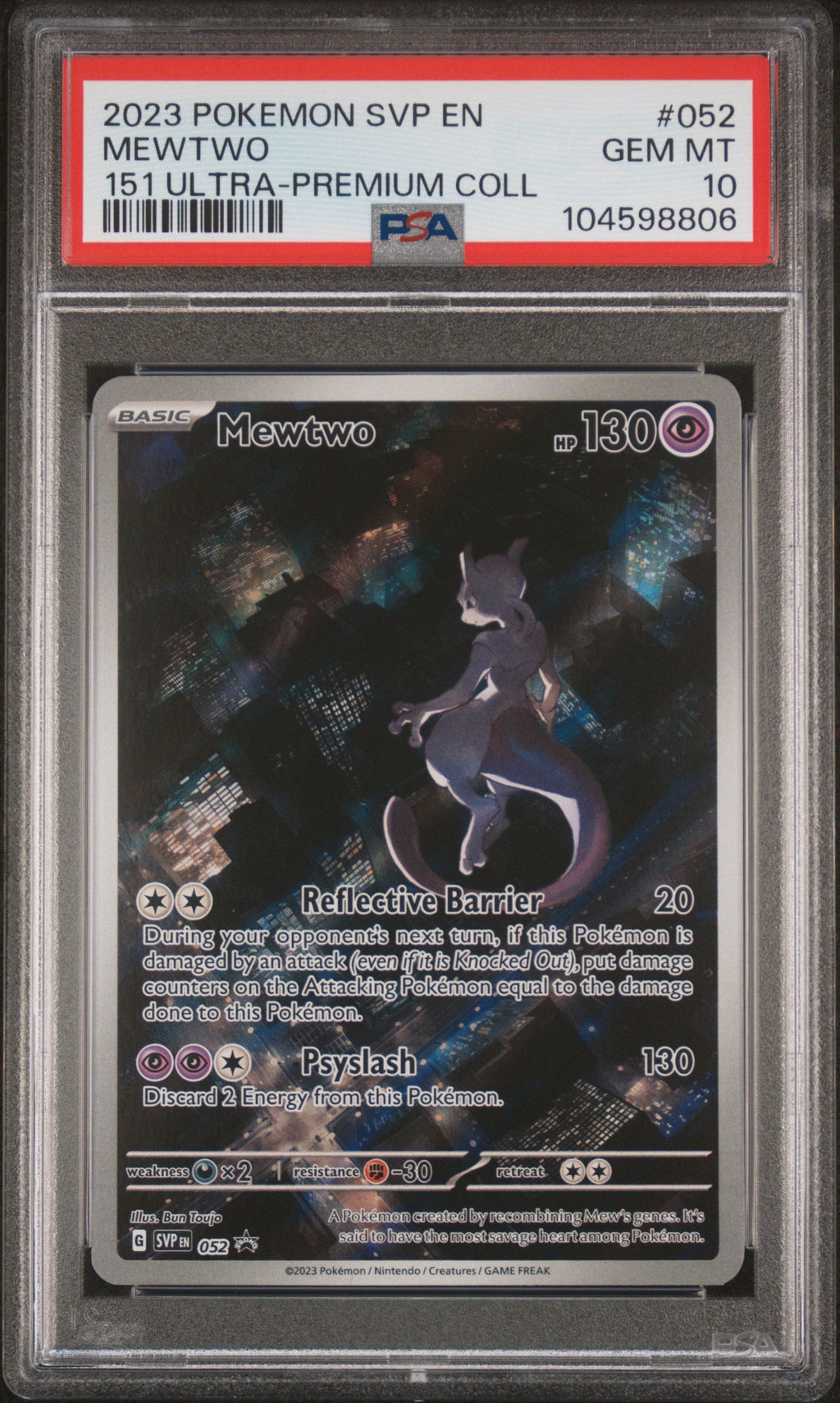MEWTWO 151 ULTRA-PREMIUM COLL 2023 POKEMON SVP EN-SV BLACK STAR PROMO PSA GEM MT 10