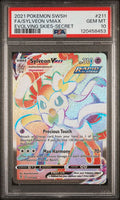 Sylveon Vmax Pokémon Evolving Skies Rainbow Secret Rare #211/203 PSA 10