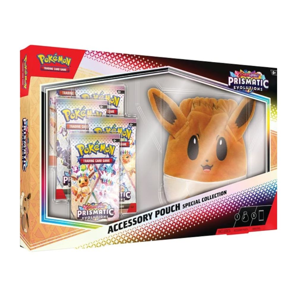 Pokémon Prismatic Evolutions Accessory Pouch Special Collection - Caisse Scellée de 6