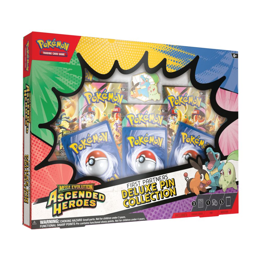 Pokémon - Mega Evolution Ascended Heroes - First Partners Deluxe Pin Collection - Caisse Scellée de 6